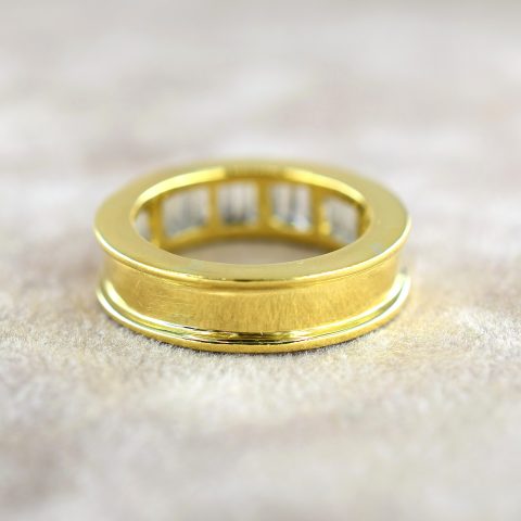 Channel Set Half Eternity Ring