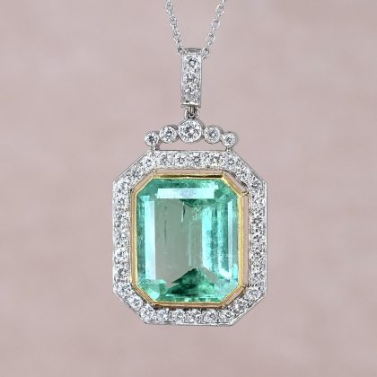 Emerald & Diamond Necklace