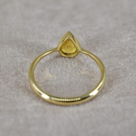 Pear Cut Yellow Sapphire Ring