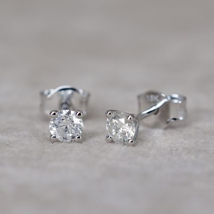 Round Brilliant 0.49ct Diamond Studs