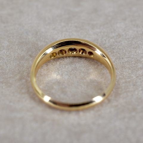 Antique Old Euro Diamond Boat Ring