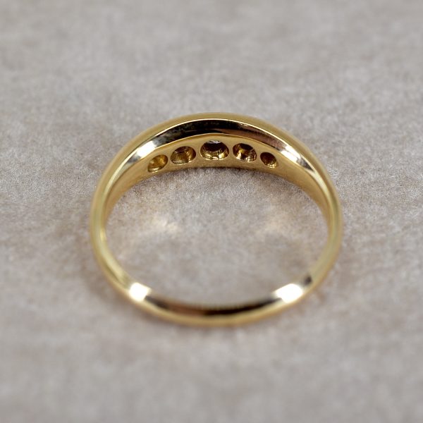 Antique Old Euro Diamond Boat Ring