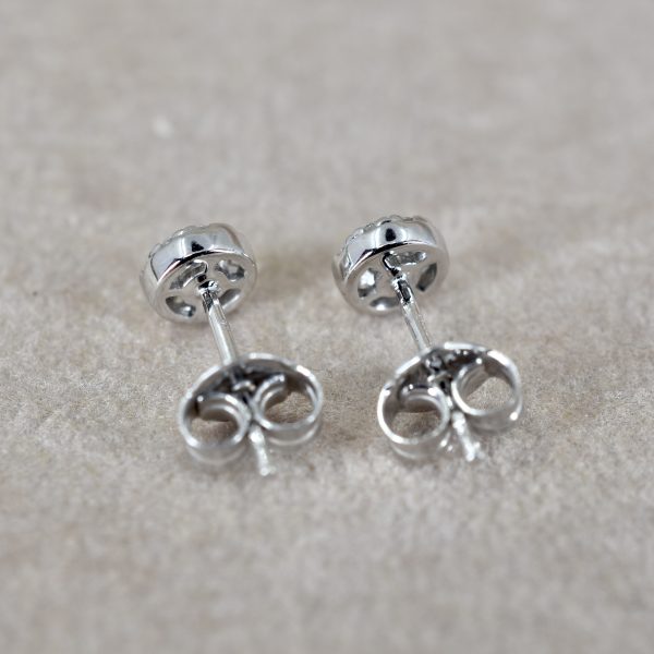 Halo Diamond Stud Earrings