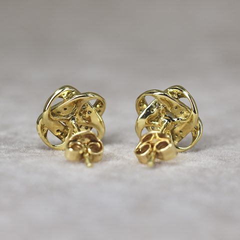 Entwined Diamond Stud Earrings