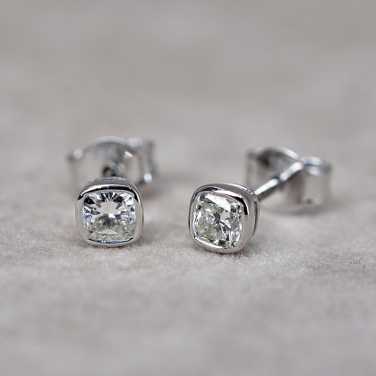 Cushion Cut 0.54ct Diamond Studs