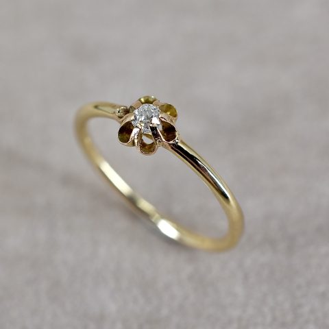Reworked Diamond Buttercup Ring