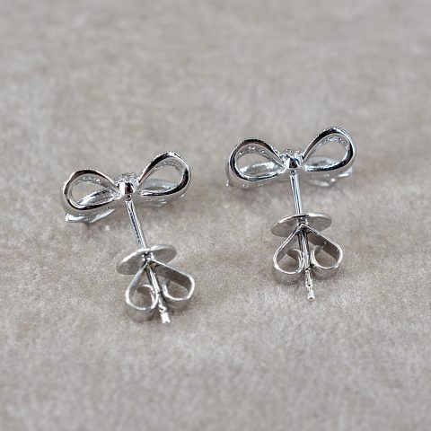 Bow Diamond Stud Earrings