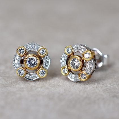 Orbit Diamond Stud Earrings