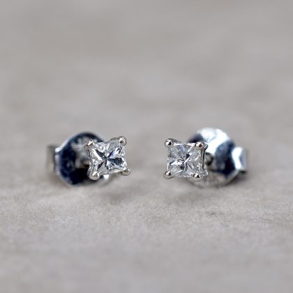Princess Cut 0.26ct Diamond Studs