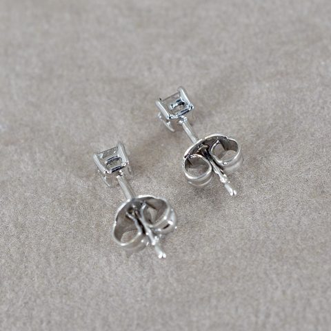 Princess Cut 0.26ct Diamond Studs