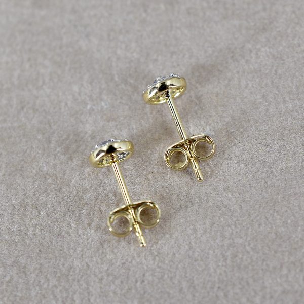 Halo Sapphire and Diamond Studs