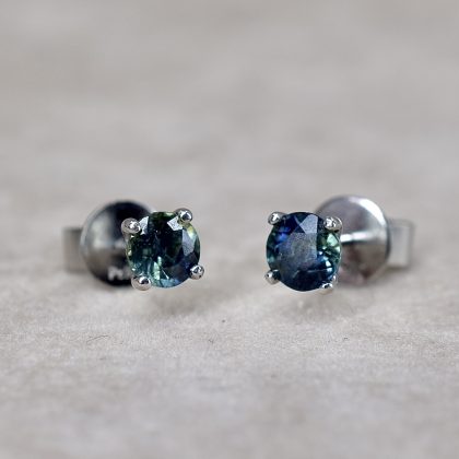 Bi-Colour Sapphire Solitaire Studs