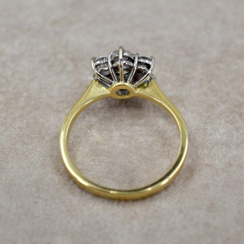 Vintage Diamond Flower Cluster Ring