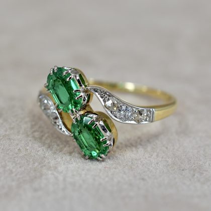 Antique Emerald & Diamond Ring