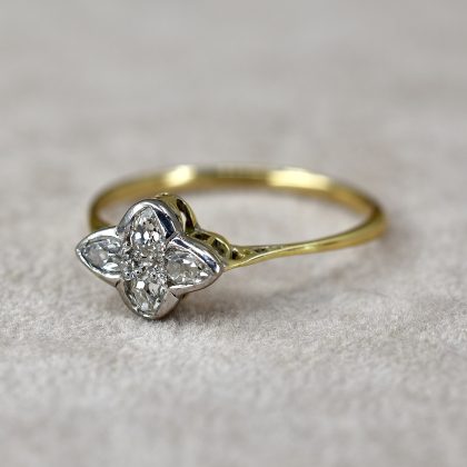 Antique Pear Diamond Ring