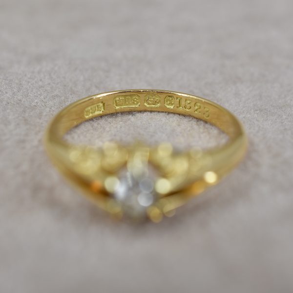 Antique Gypsy Set 0.25ct Diamond Ring