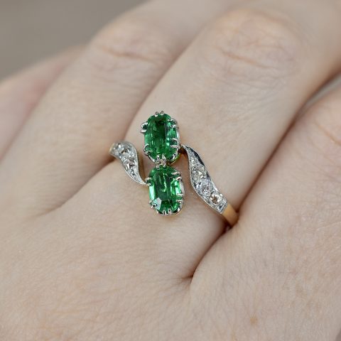 Antique Emerald & Diamond Ring
