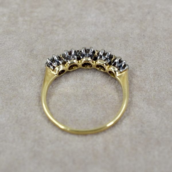 Vintage Old Euro Five Stone Ring