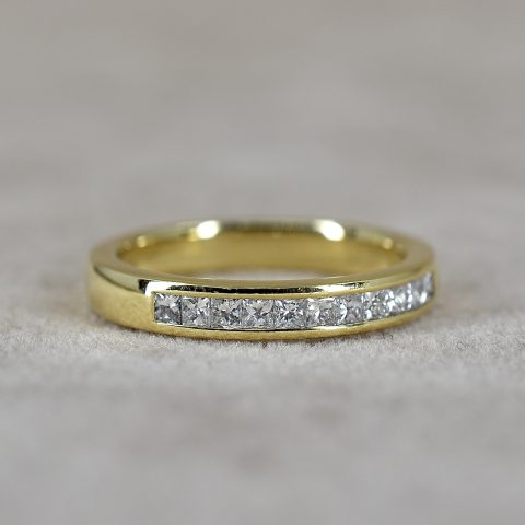 Princess Cut 0.40ct Half Eternity