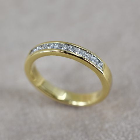 Princess Cut 0.40ct Half Eternity