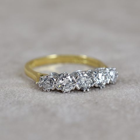 Vintage Diamond Five Stone Ring